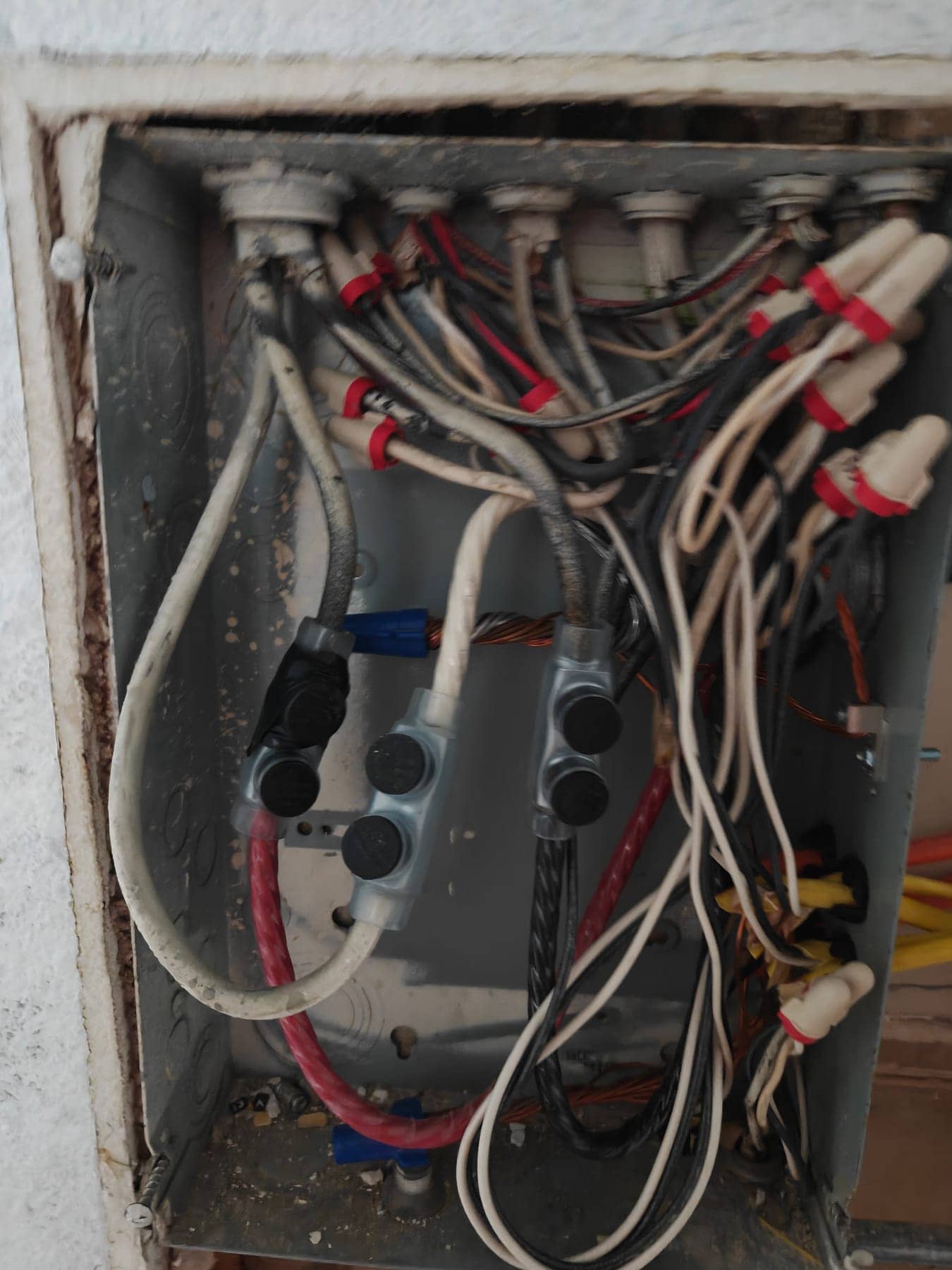 Junction box with conductor splices