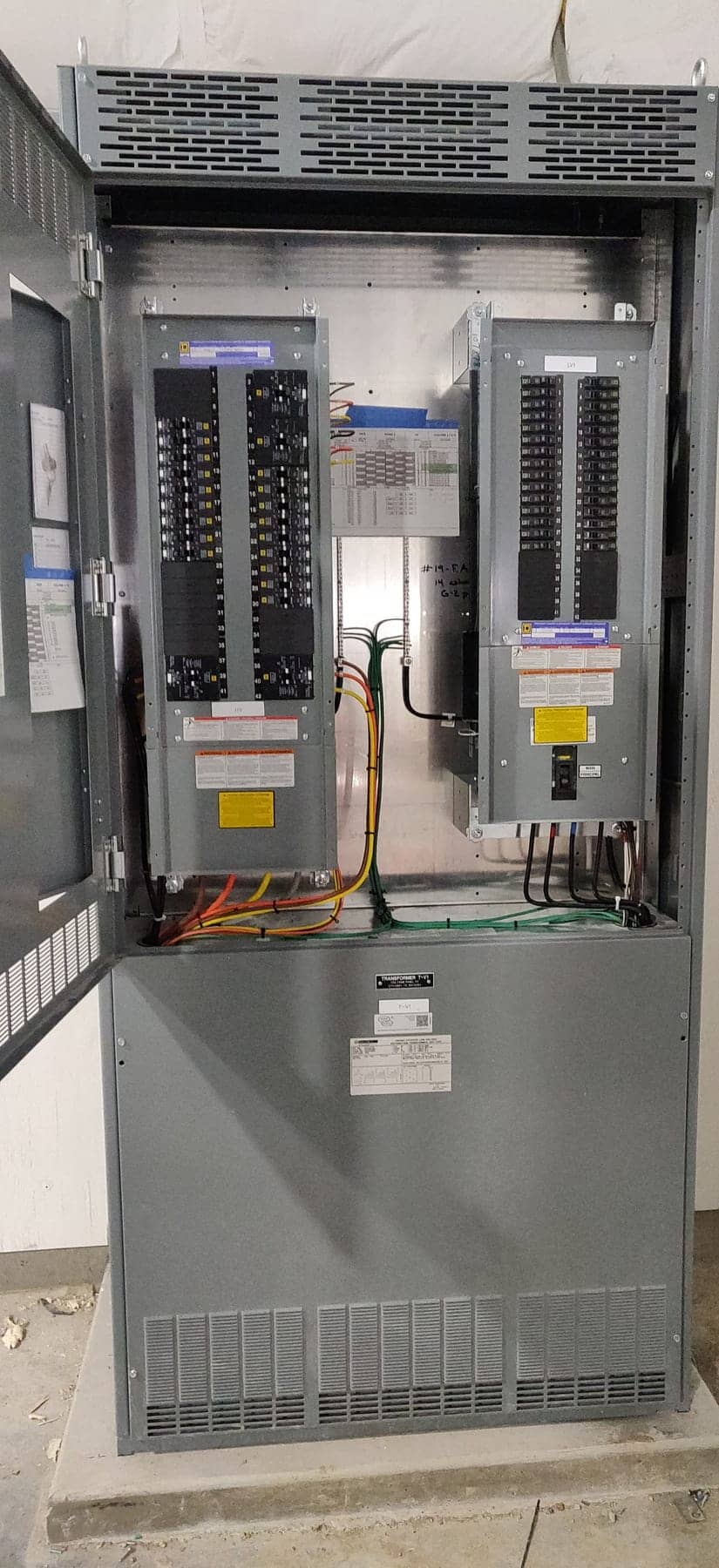 Commercial panelboards and distribution gear installed by Practical Energy Solutions