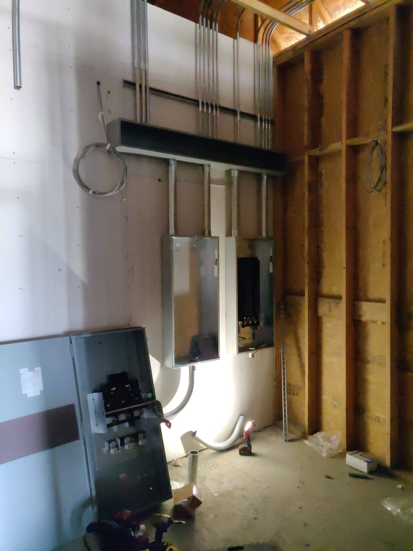 Electrical service and panel installation in new construction